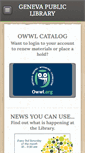 Mobile Screenshot of genevapubliclibrary.net