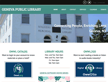 Tablet Screenshot of genevapubliclibrary.net